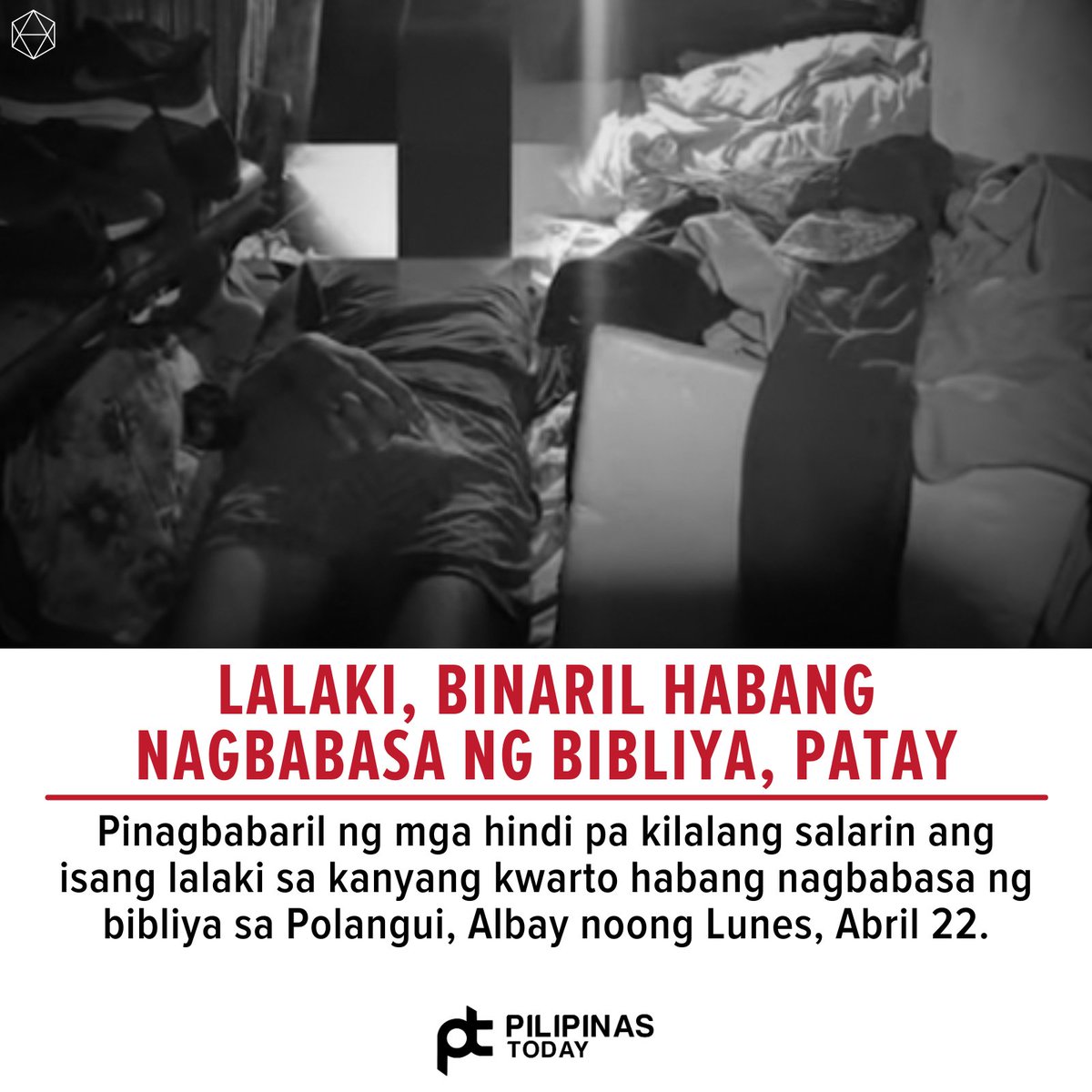 Nakilala ng mga pulis ang biktima na si Ador Catampungan, 39 na taong gulang, at residente ng Barangay Alnay.

Ayon sa ulat ng Polangui Municipal Police Station (PMPS), apat na bala ang tinamo ng biktima– dalawang sa ulo at tig-isa sa balikat at kamay.

Sapilitang pinasok ng…