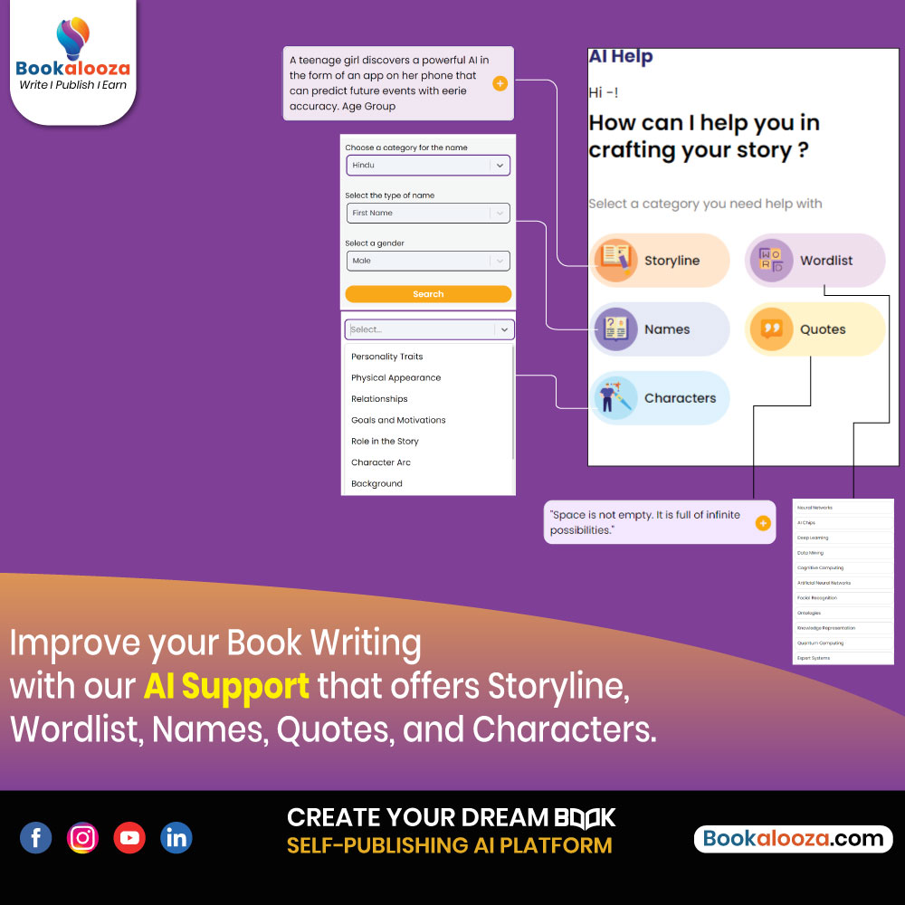 Elevate your book writing game with our AI Support! Get assistance with storyline, word lists, character names, memorable quotes, and captivating characters.  Create your Dream book: ow.ly/sInQ50Rp1NL

 #AIWriting #AIHelp #BookWriting #SummerVacation #Bookalooza