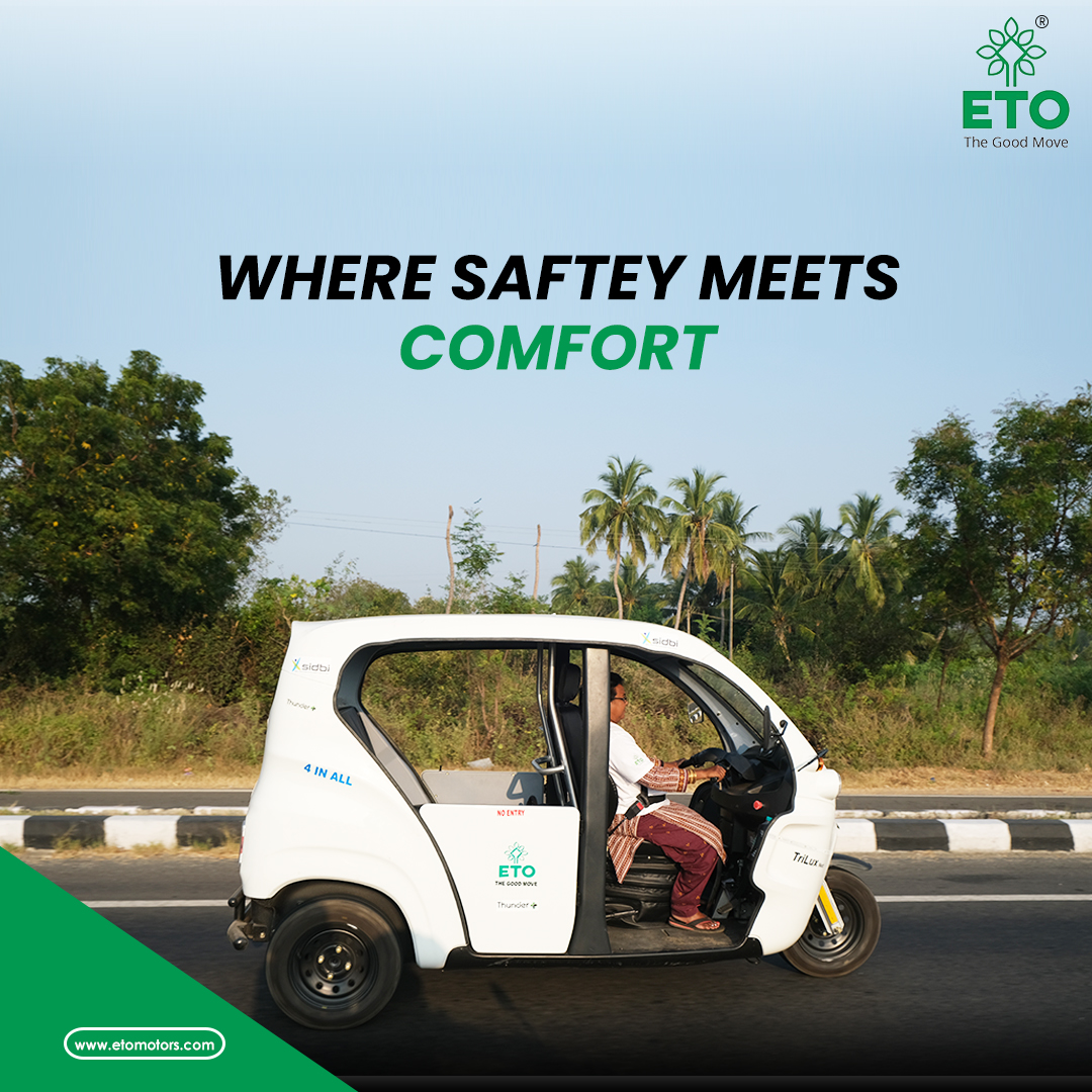 Discover peace and security with ETO Motors. We ensure safety and comfort in every journey, making each ride a tranquil retreat.

Visit: etomotors.com , or reach us at 7337555253.

#ETO #ETOmotors #ElectricVehicle #SafetyFirst #safetravels #Comfort #TranquilJourneys