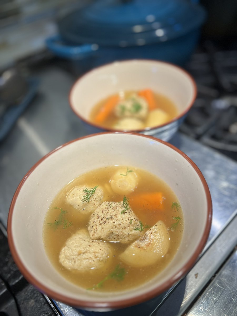 Matzo ball soup. Parsnips are lovely. #twittersupperclub