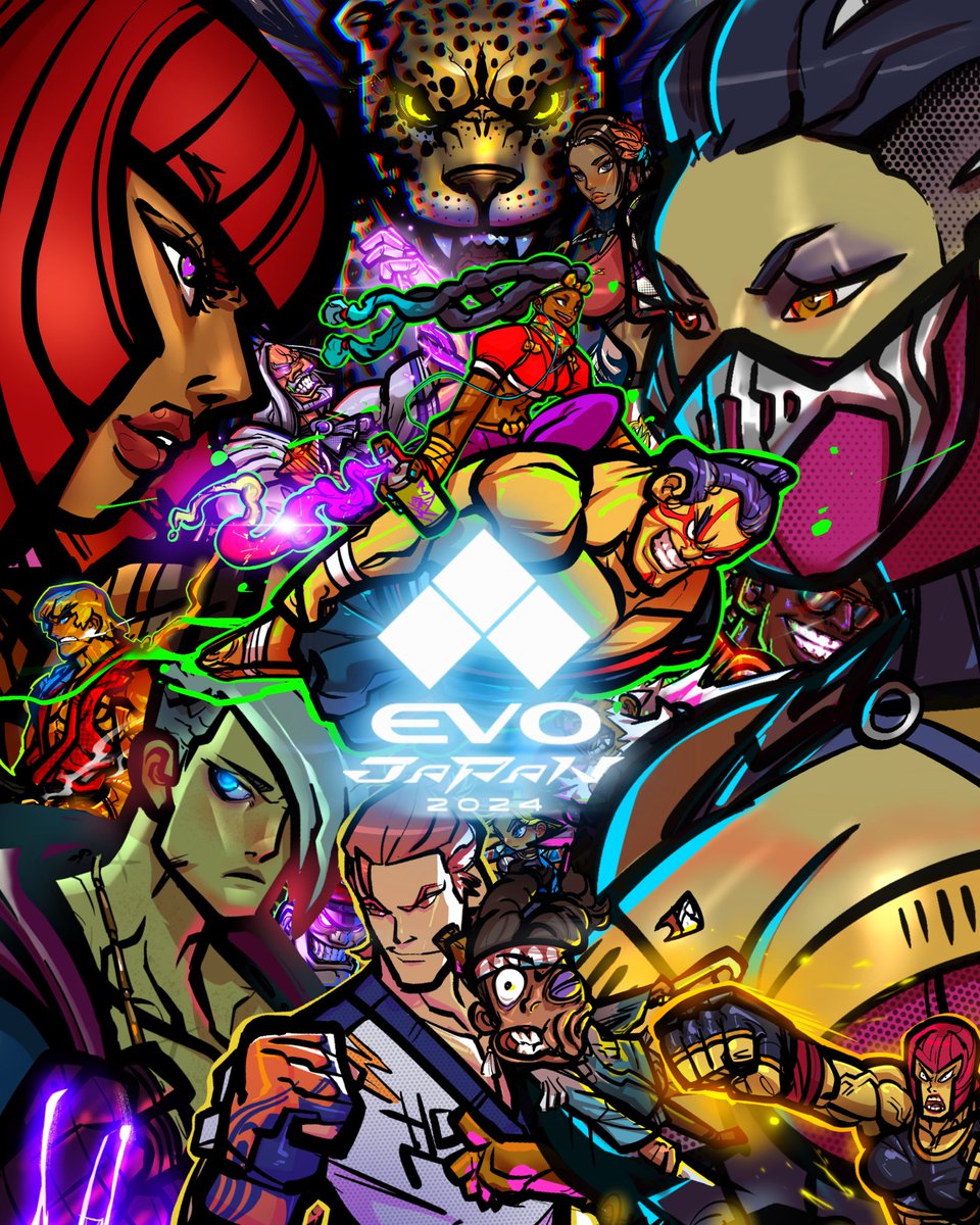 👽✏️ EVO Japan 2024 🛸 #StreetFighter6 #TEKKEN8 #fightingames #MortalKombat1 #fanart