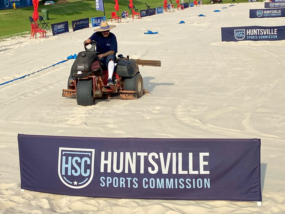 When the day ends and the sand settles the landscape team is still working to make sure everything is ready to go for competition the next day! We couldn’t do it without you guys! Thank you. #SportsHsv