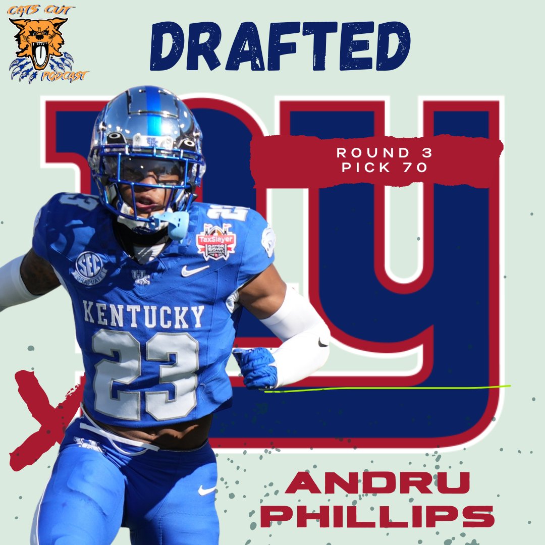 The New York Giants Select Andru Philips from Kentucky!!

Congratulations @AndruPhillips 

GO BE GREAT!!
#GoBigBlue #BBN #kentuckywildcats #NewYorkGiants