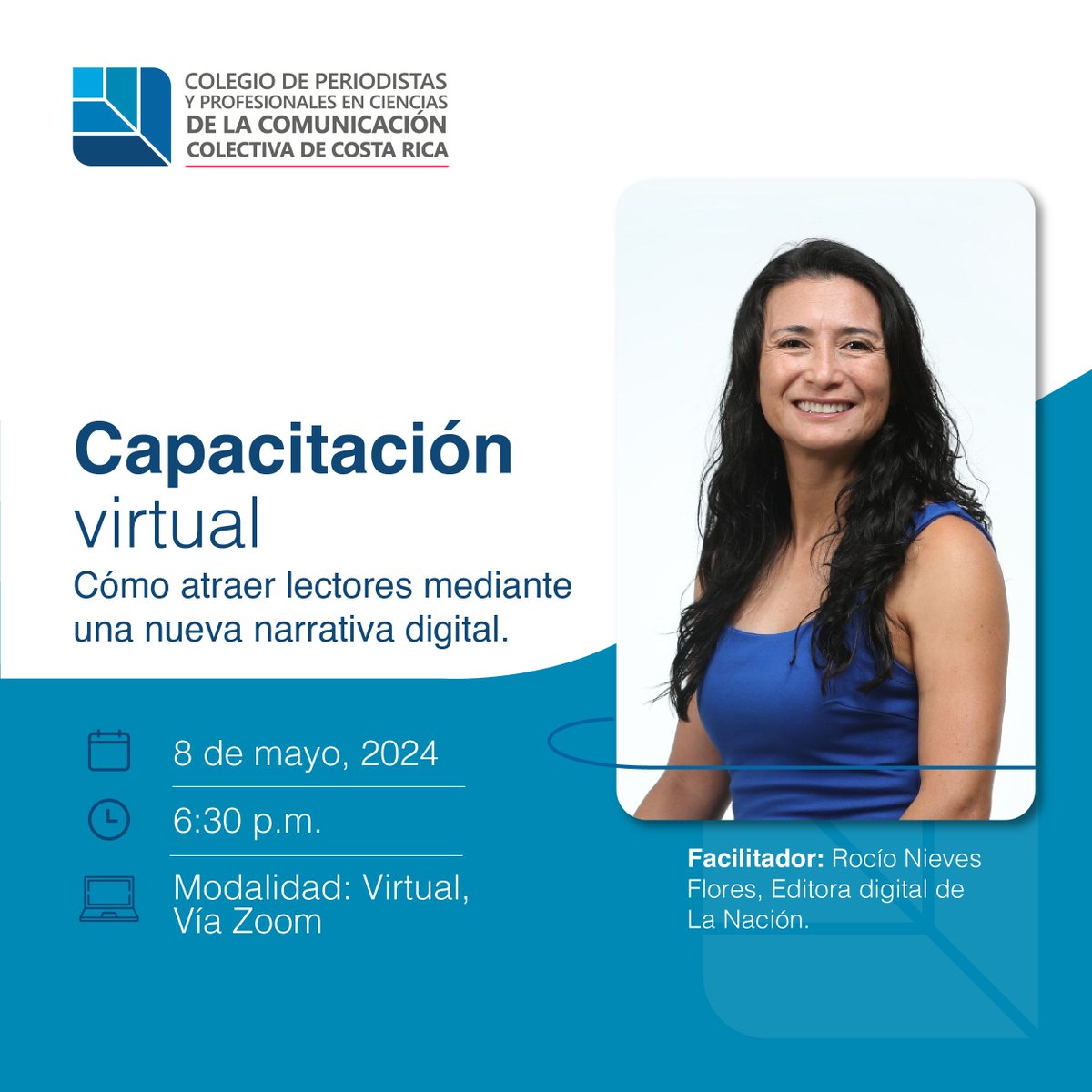 #CapacitaciónColper ¡Aprendé a atraer lectores con la nueva narrativa digital en nuestra capacitación virtual con la experta @caviarderiofrio, editora digital de La Nación! 📅 8 de mayo, 6:30 p.m. ¡Inscribite en goo.su/nmOdSox!