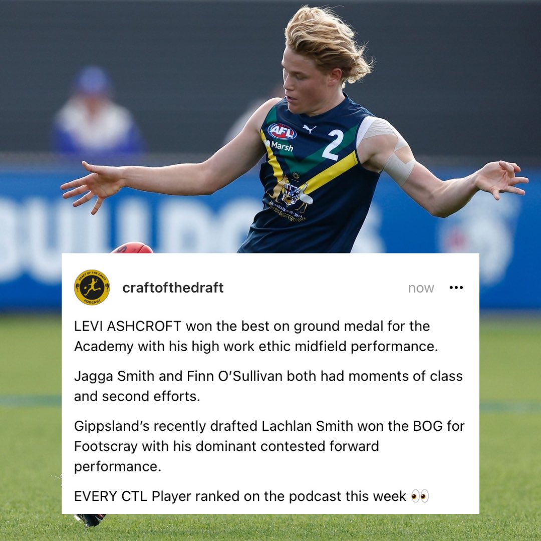 Another Ashcroft incoming 🔜

#AFL #AFLDraft