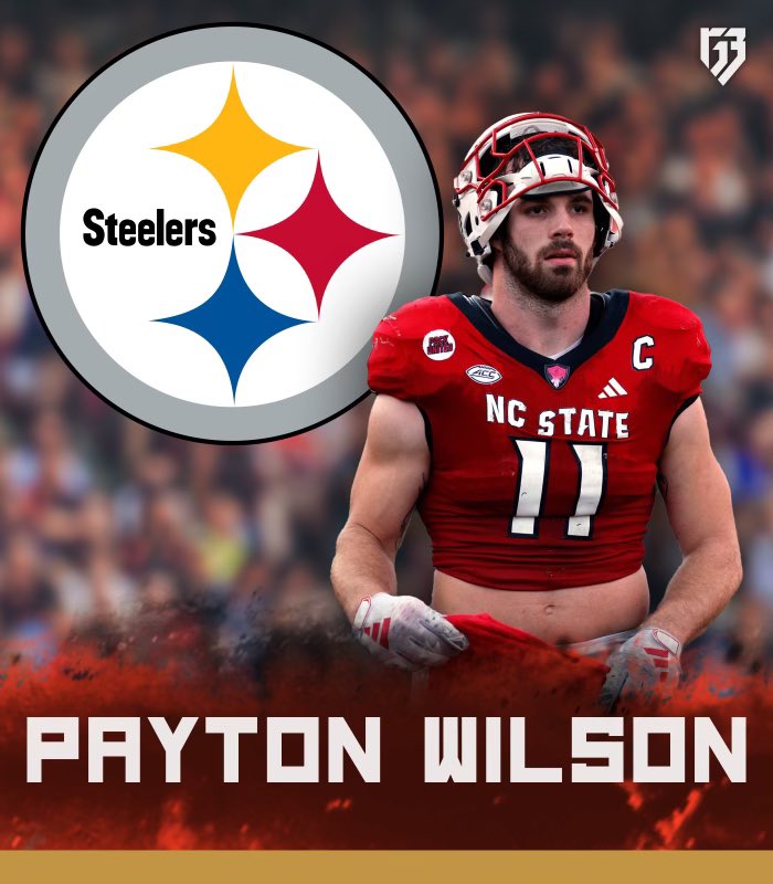 Payton Wilson isn’t just all the old cliches of “Hard Worker”, “Brings his lunch pail to work”, “First guy in last guy out”, and “Smart”. He is also one HELL OF AN ATHLETE. 6’4 233 with a 4.43 forty. SIDELINE TO SIDELINE player for @steelers with the range to cover TEs with ease.