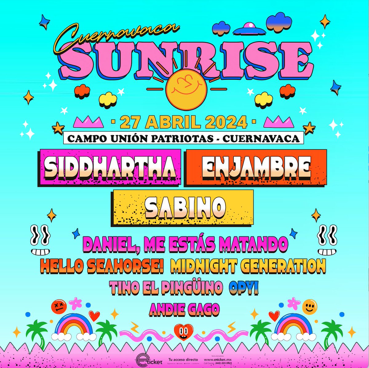 ¡Prepárate para una tarde llena de sol, buena música y fiesta en el Cuernavaca Sunrise! 🌞🎶 No te pierdas esta oportunidad de disfrutar de buena música y diversión bajo el sol de Cuernavaca. ¡Únete a la fiesta en la ciudad de la eterna primavera! 🎉🎵 #CuernavacaSunrise