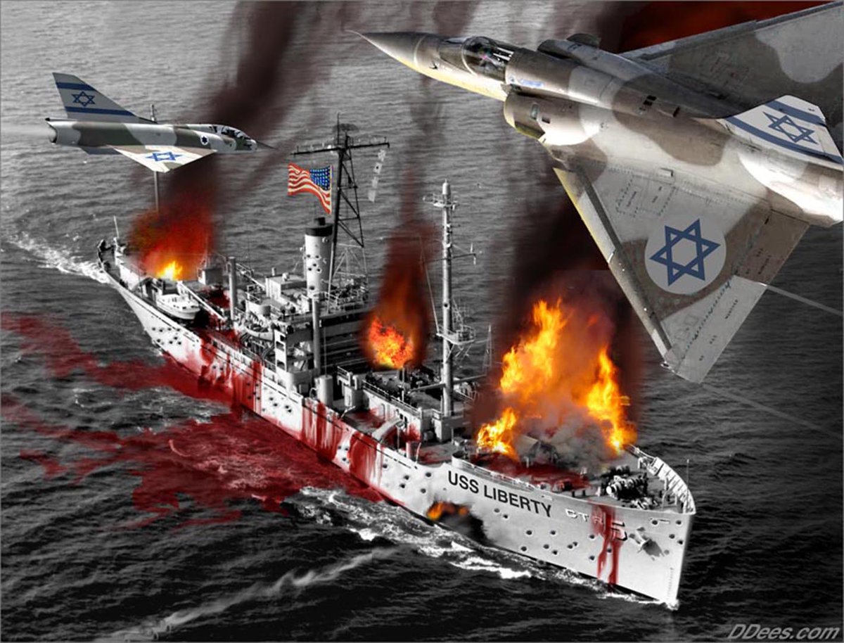 1967
Israel MURDERED 37 US Sailors on the USS Liberty. The goal was to sink the ship, kill all crew & then blame Egypt. Attack was called off because Russian ship was getting close. US media  blacked out the event and Israel 'apologized' for the 'mistake' attack.