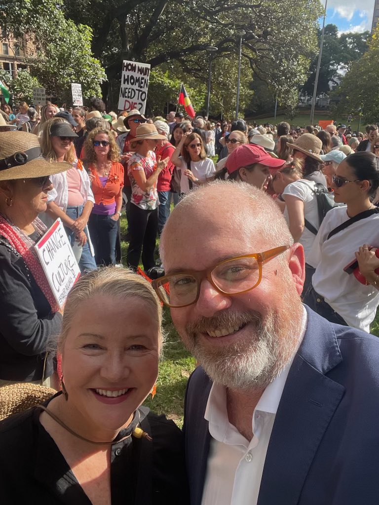 A very big crowd here today for the #NoMore march. Really important message to all of us from today’s rallies around the country. Great to see PM @AlboMP will be at tomorrow’s march in Canberra - strong solidarity from leaders matters. #WhatWereYouWearing #auspol