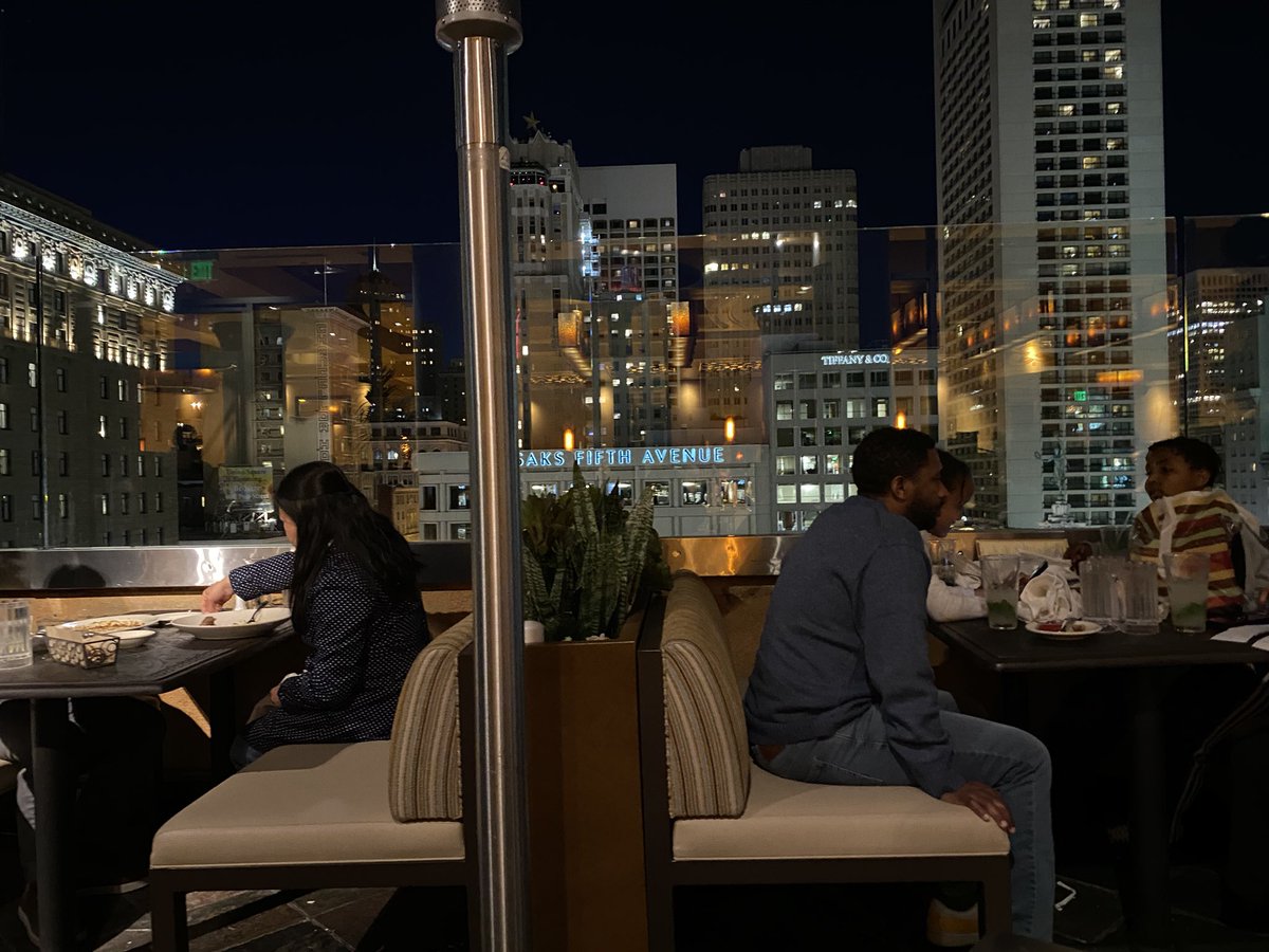 Sitting in a rooftop bar in San Francisco listening to Bob Dylan…perfect.