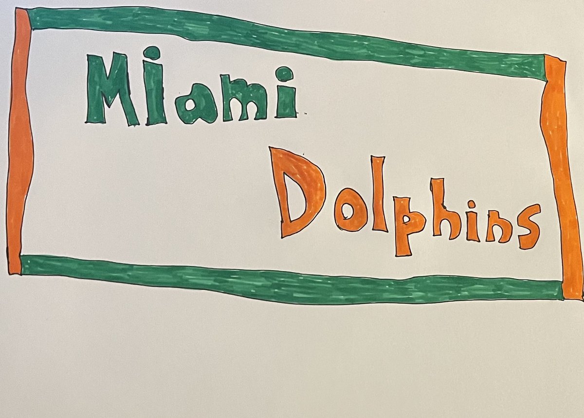 My Miami Dolphins artwork #2024art #nflart #miamidolphins #nfl #sundevilemilysart #handdrawn #NFLdraft