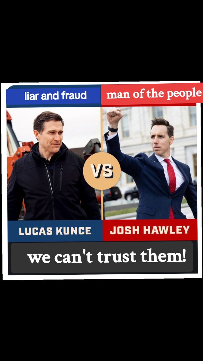 'Lucas Kunce, a Marine vet, trying to leverage my background for false integrity, rallying support for Josh Hawley. Donate now to back the deception. #SupportHawley #FakeIntegrity #DonateNow'