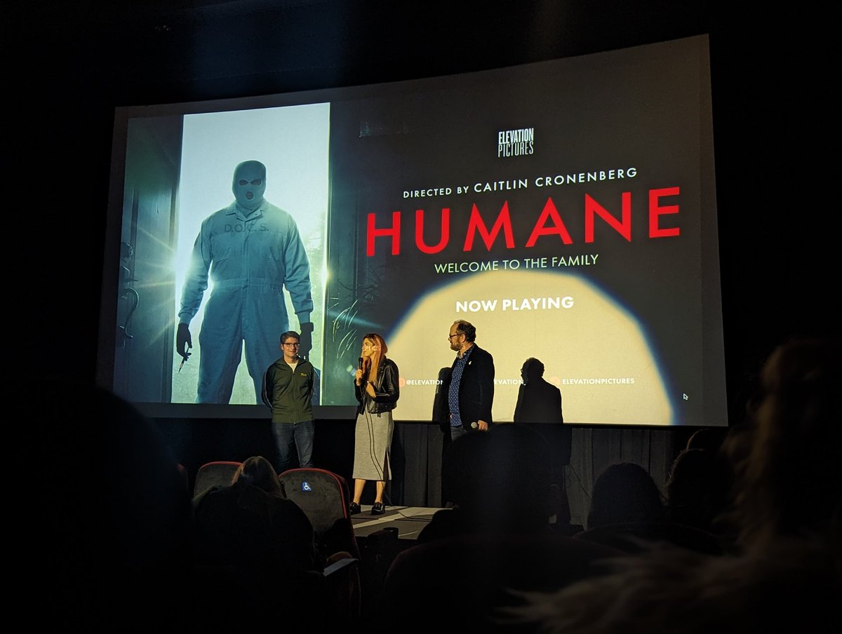 Fun Q&A with @caitcronenberg for the premiere of her directorial debut, HUMANE, tonight at @Fox_Theatre 📽️