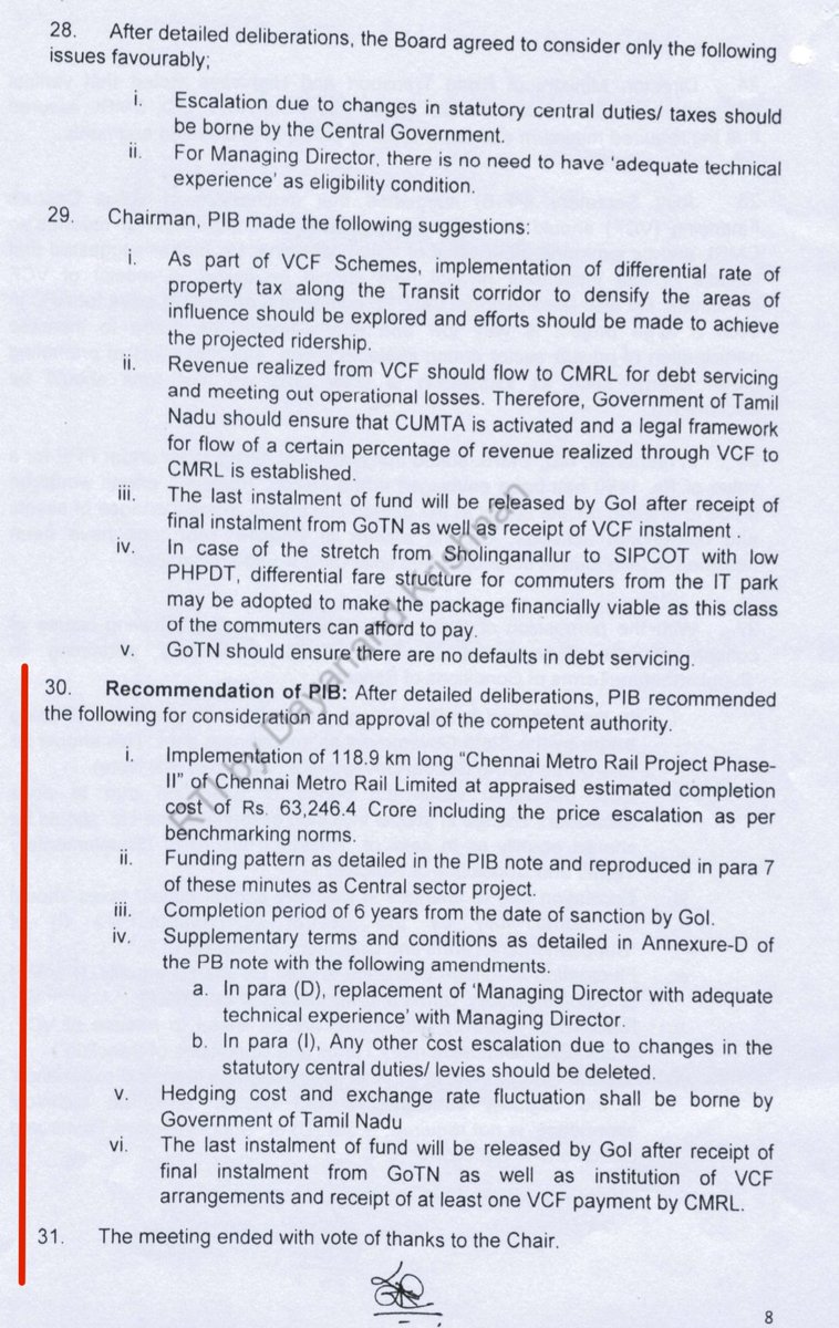 RTI Nearing 3 years PIB approved #NoFunds released for #ChennaiMetroPhase2 Public Investment Board,GOI approved the Project on 17.08.2021 yet Cabinet committee on economic affairs headed by @PMOIndia to approve funding. Funding pattern PIB note para 7 @CMOTamilnadu @MoHUA_India