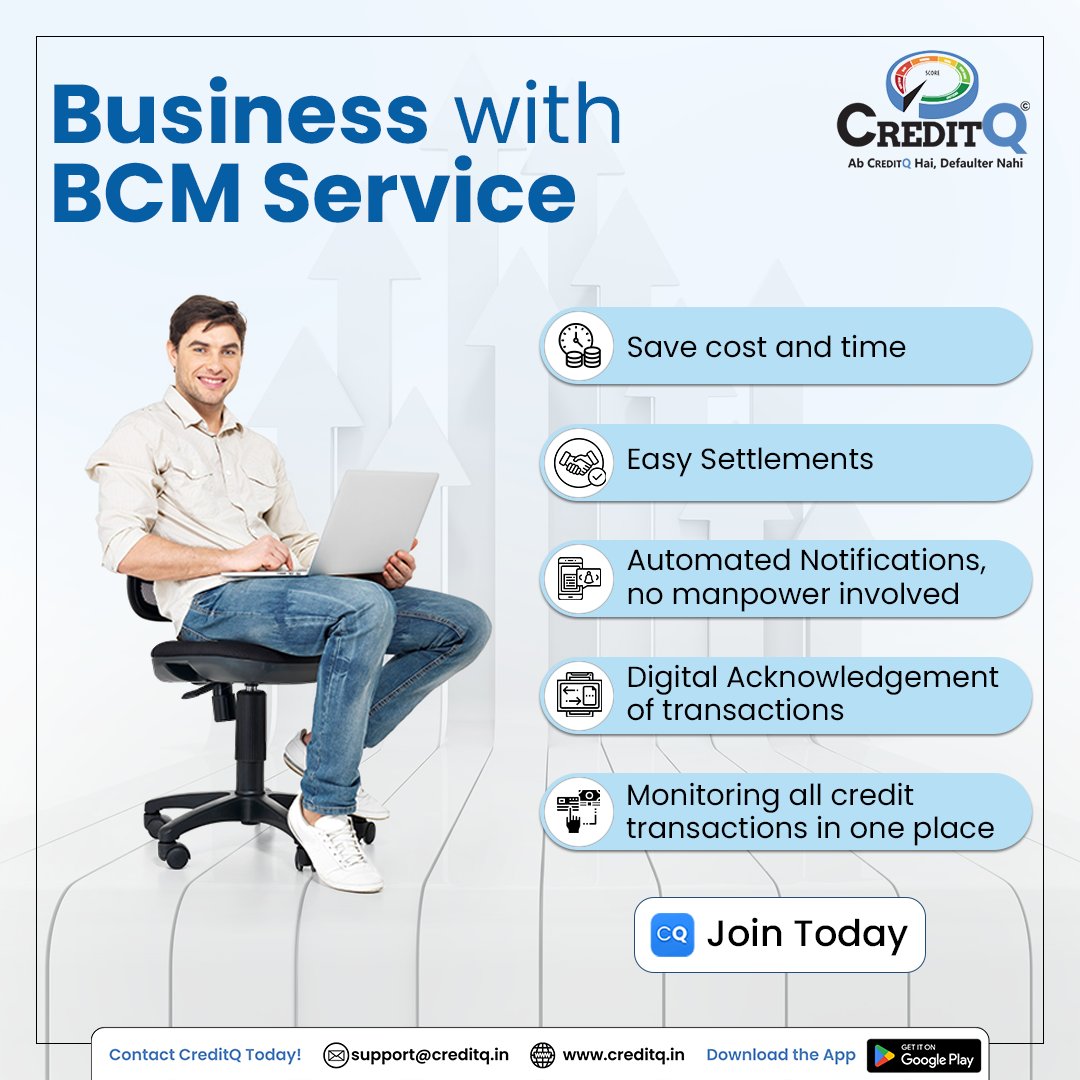 Your MSME Business deserves the best! Join CreditQ & find the perfect platform for your business growth.
.
Join @creditq.in Today!
.
Login on- creditq.in
.
.
#creditq #creditmanagement #benfitstomsme #businesscreditmanagement #creditinformationreport #easysettlement