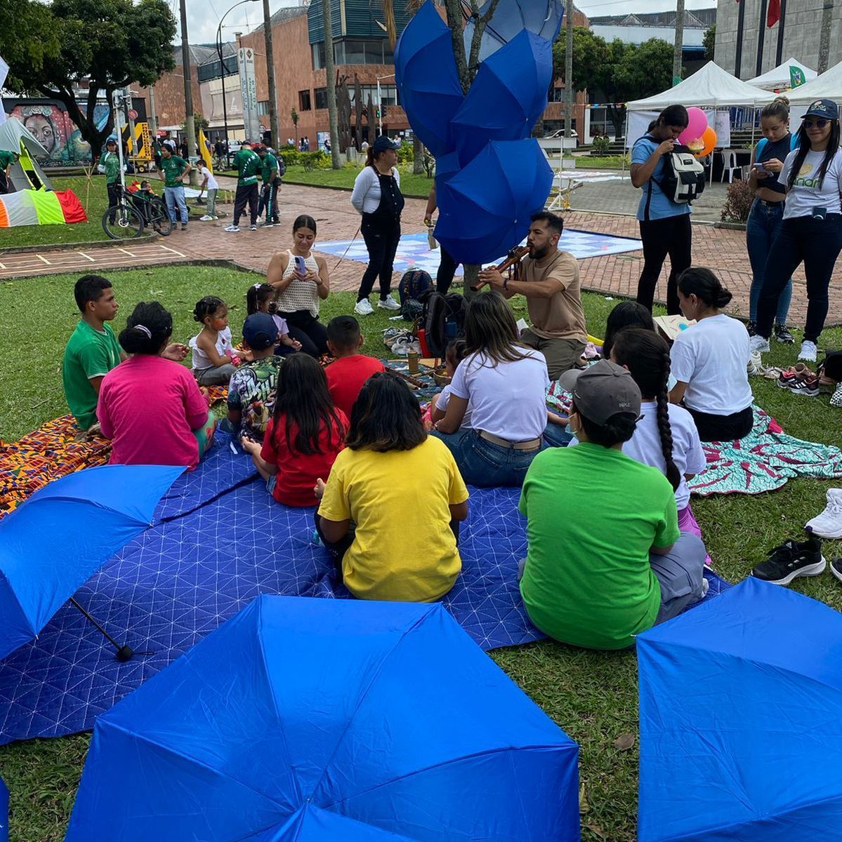 Looking back at the most impactful #BlueUmbrellaDay to date ☔️ The call is loud and clear: boys and young men need better care and protection. Photos from Butterflies NGO India, Conacmi Guatemala and Taller De Vida in Colombia 💙 🌐 #BlueUmbrellaDay #UnitedForBoys