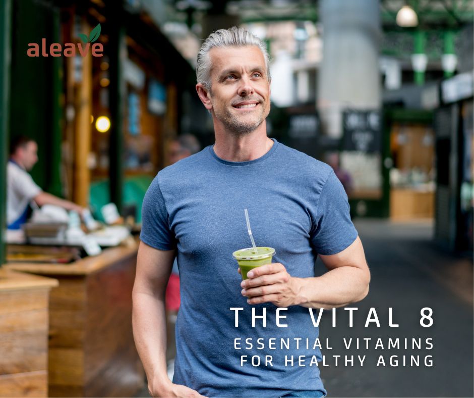 The Vital 8: Essential vitamins for healthy aging 🥦🥑
Vitamin C, Vitamin D, B Vitamins, Vitamin E, Vitamin K, Magnesium, Zinc, Calcium. Read full post here ➡ facebook.com/aleave.au

Follow us for more holistic health & wellbeing tips @aleaveau
#healthyaging #agewell #agingtips