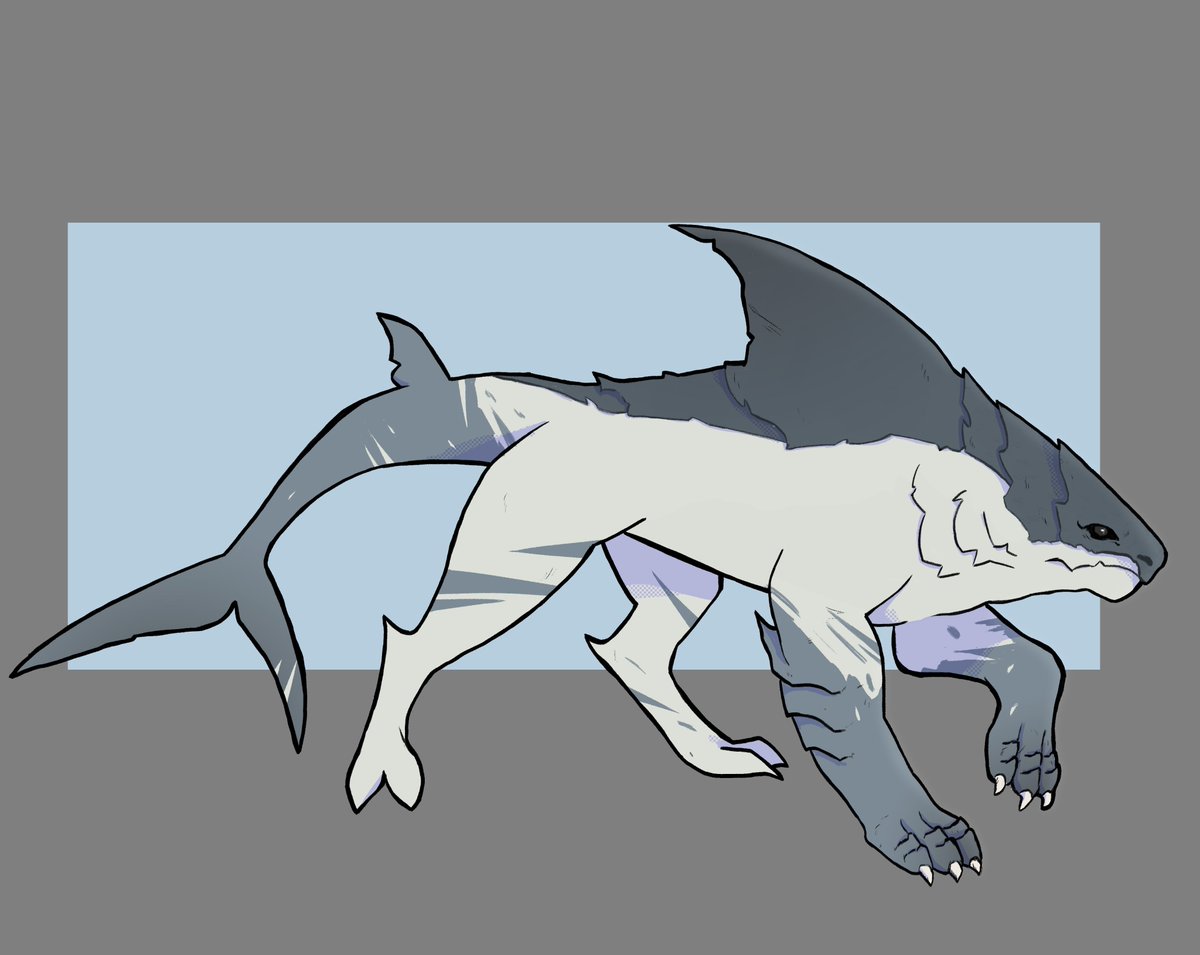 Commission for @_PaishuArt !  

Cool landshark chimera ! Had a blast doing this little guy :3