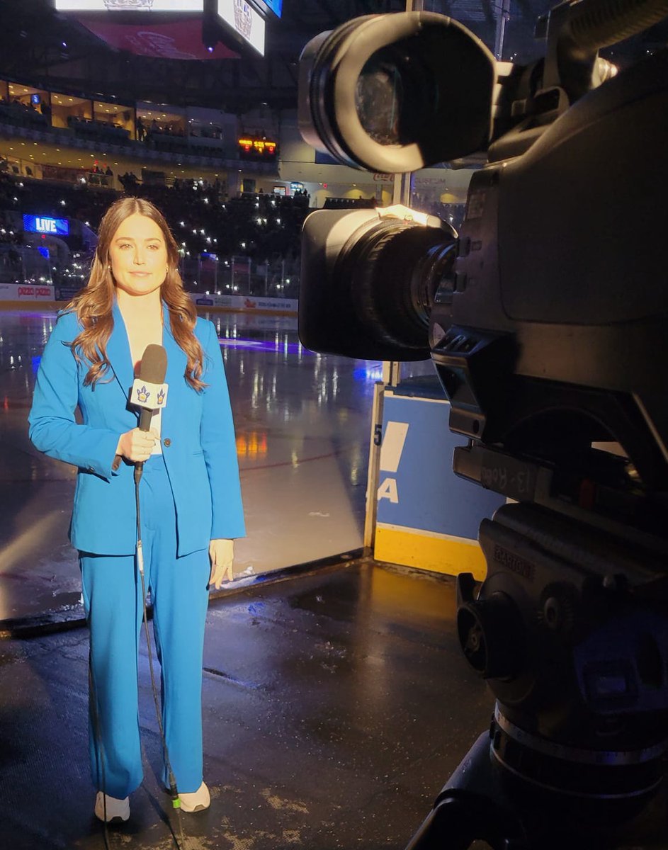 Working with @danielleBain on today's broadcast. Always got to make the on-air talent look great on camera! @TorontoMarlies #CameraOp #CameraOperator #TV #Broadcast #Television #LiveTV #NetworkTV #Hockey #ToroontoMarlies