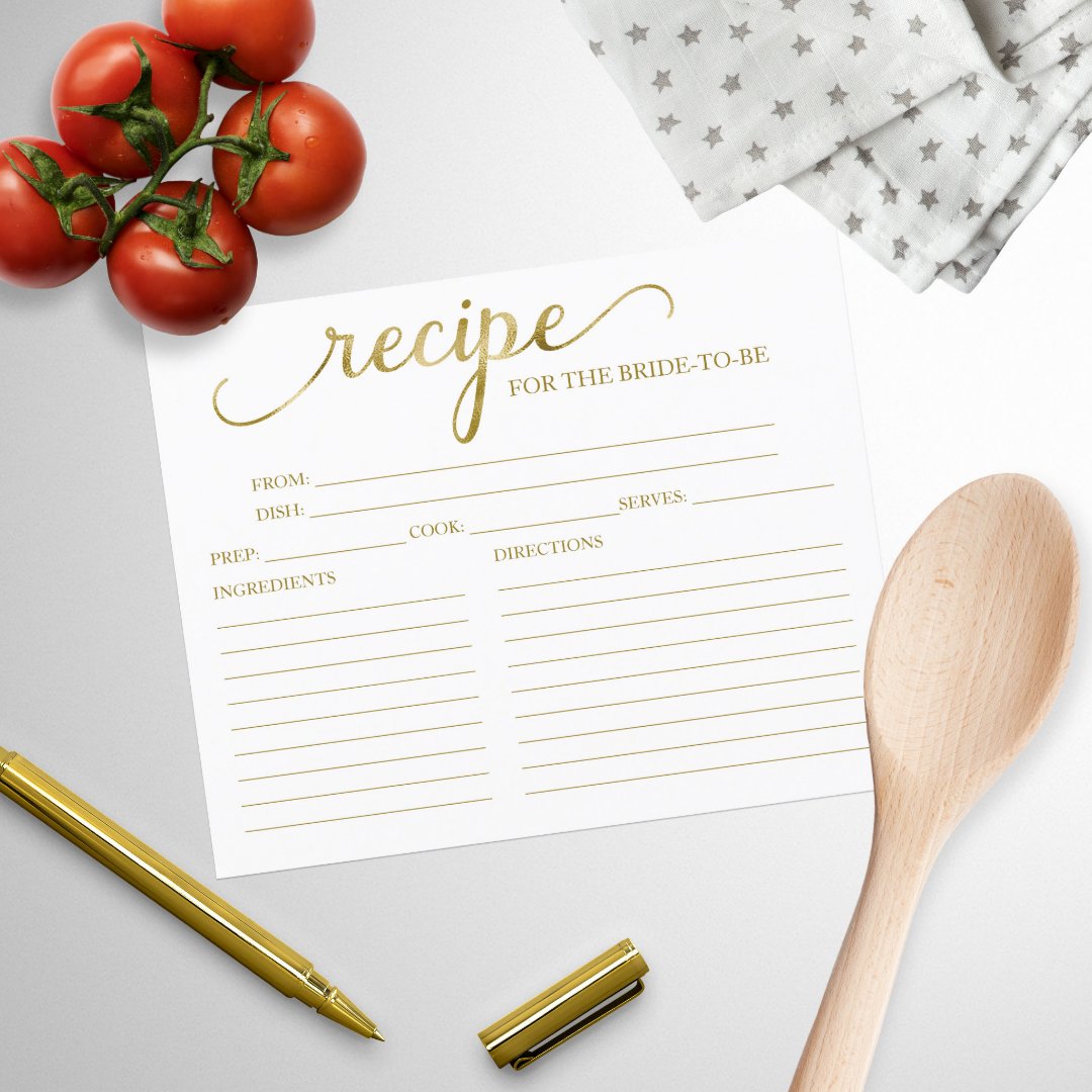 ✍️✨ Planning a bridal shower? Make it extra special with our gold calligraphy recipe cards! 🌸🍽️ Your guests will love sharing their favorite recipes in style. 💖 #bridalshower  💌zazzle.com/lovely_calligr…