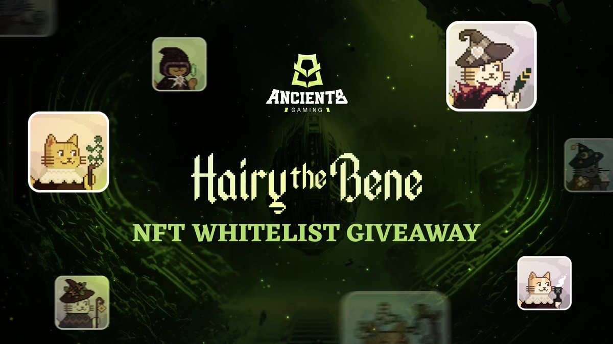 Saint Giong NFT holders! Join us on an epic adventure to the Ancient8 Universe with @BeneCatwiches 🪬🐈‍⬛ Participate in this give-away now and win a Free Mint whitelist of The BeneCatwithces, your key to unlocking exclusive benefits within the Ancient8 Ecosystem. Join here:…
