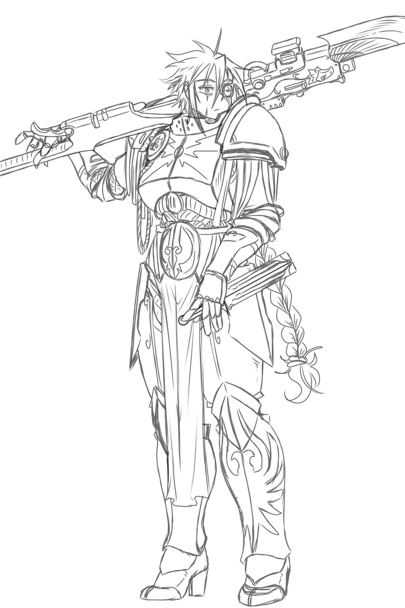 lobsterkiahlart's tweet photo. decided since it's canon confirmed for Femstodes i'd draw up my girl Elica in her lore accurate armor, NSFW below https://t.co/blYFmx3G6C