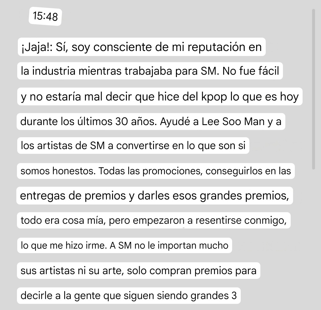 LA MIN HEEJIN DICIENDO QUE LA SM LES COMPRA LOS PREMIOS A SUS ARTISTAS Y QUE ELLA LOS AYUDABA AJAJAJA EL KARMA