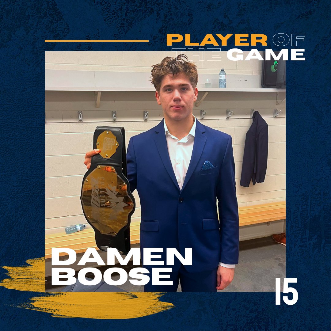 Blues take the victory 7-2, leading the series 3-2! Player of the Game goes to #15 Damen Boose!

#CollingwoodSteam #PoweredByNutrafarms

📸 OJHL Images ^cbmb