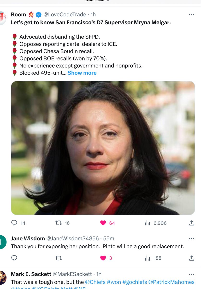 @sam_d_1995 @alanburradell @myrnamelgarsf @sfbike @KidSafeSF @zack Melgar is lying! Myrna Melgar did not talk with merchants, neighbors, residents of WP or D7. Melgar is a n incompetent politician, shifting with the wind and whoever pays her #shame #MyrnaMelgar #sfbos #champagneSocialist #dumpdean #SFCrimeLover