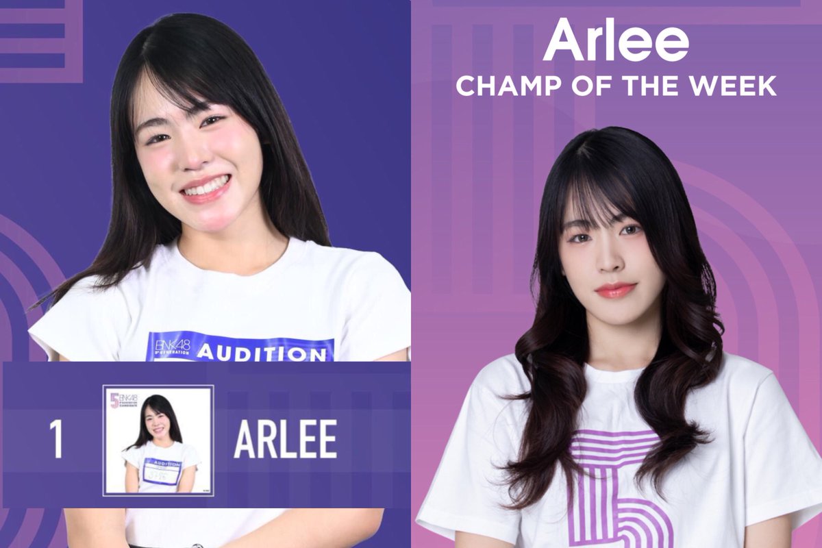 จาก Candidate ได้ที่ 1 ขวัญใจแฟนคลับรุ่น 5
สู่ Member ได้ Champ of the week คนแรกของรุ่น 5

#48GAG #ArleeBNK48