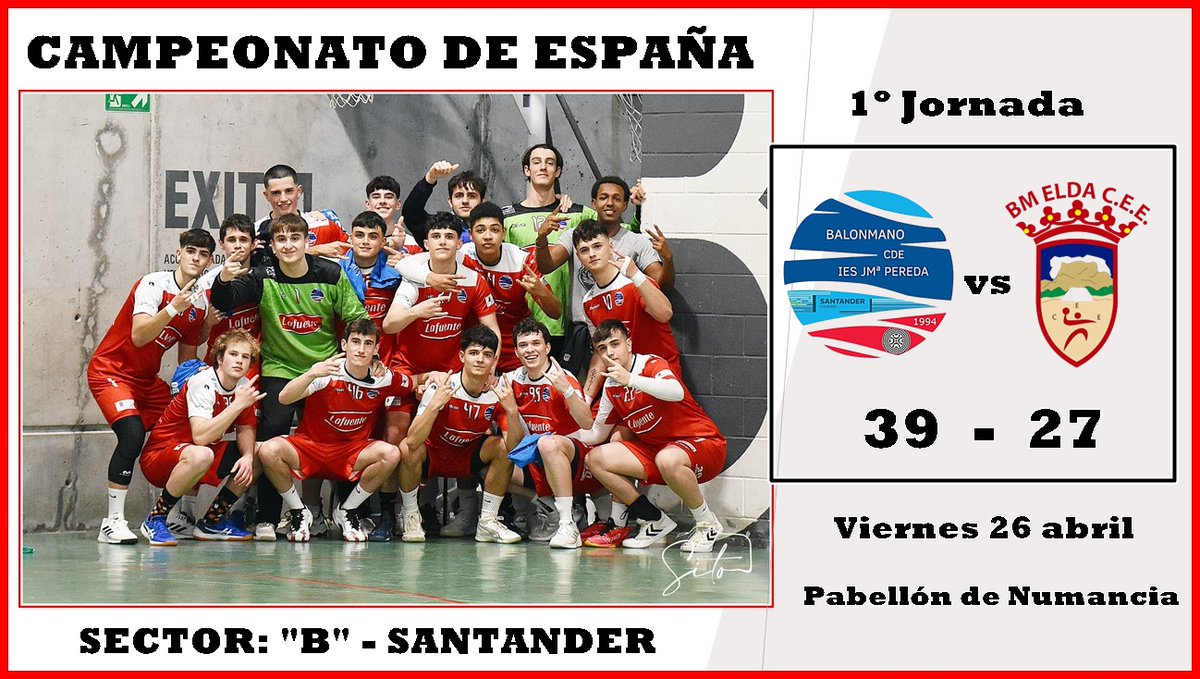 El ALBERGUE CORCONTE IES PEREDA da el primer paso ante el ELDA CEE. CAMPEONATO DE ESPAÑA JUVENIL MASCULINO SECTOR “B” Santander (Cantabria) CALENDARIO DE COMPETICIÓN 1ª JORNADA (26-04-24) ALBERGUE CORCONTE IES PEREDA 39-27 ELDA C.E.E. bmiespereda.blogspot.com/2024/04/el-alb…