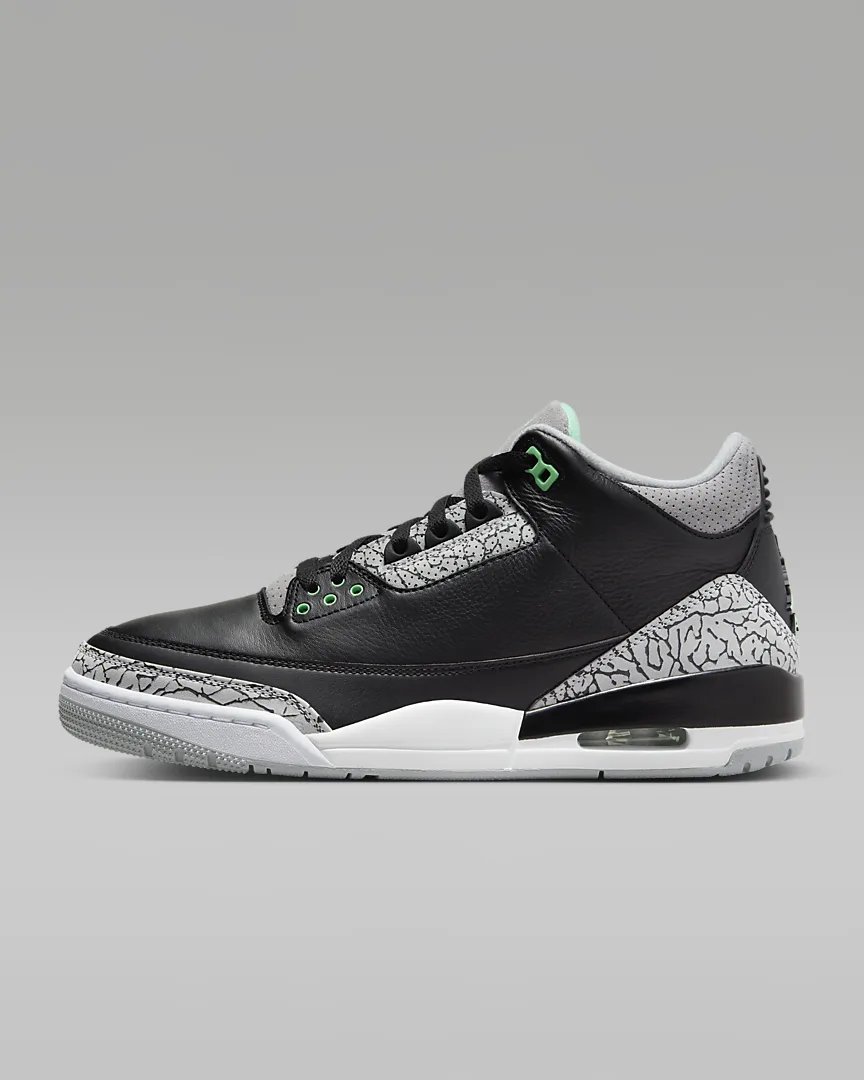 ON SALE $150 🚨 Ad: Air Jordan 3 Retro 'Green Glow' howl.me/cl77YIJcuKt use code JUST4MOM for an extra 25% off