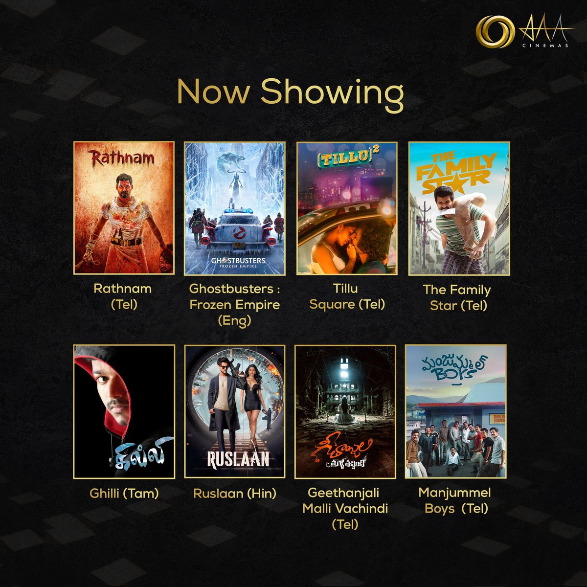 Saturdays ante movie marathon bro! 🍿🎞️
Book your tickets now. 

#NowShowing #AAACinemas