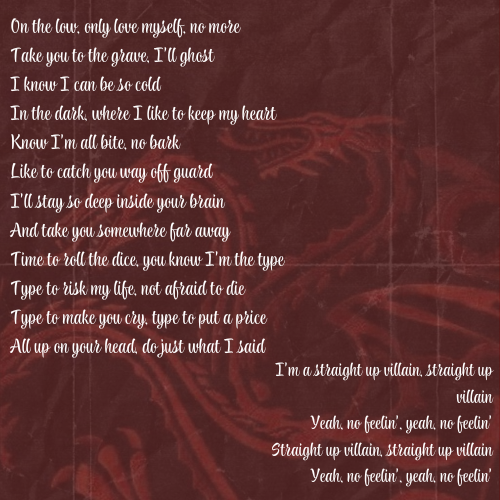 repufearless's tweet photo. ஜ : VILLAIN 
Song by Neoni https://t.co/FfOGhd2hr3