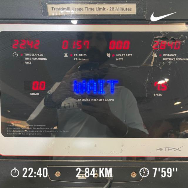Ran 2.84 kilometres with Nike⁠ Run Club RunStreakDay3281 of #runningstreak #h_art #run #running #nrc #nrcindia #garmin #beatyesterday #treadmillrun #fitking #20240423 #202404 #2024