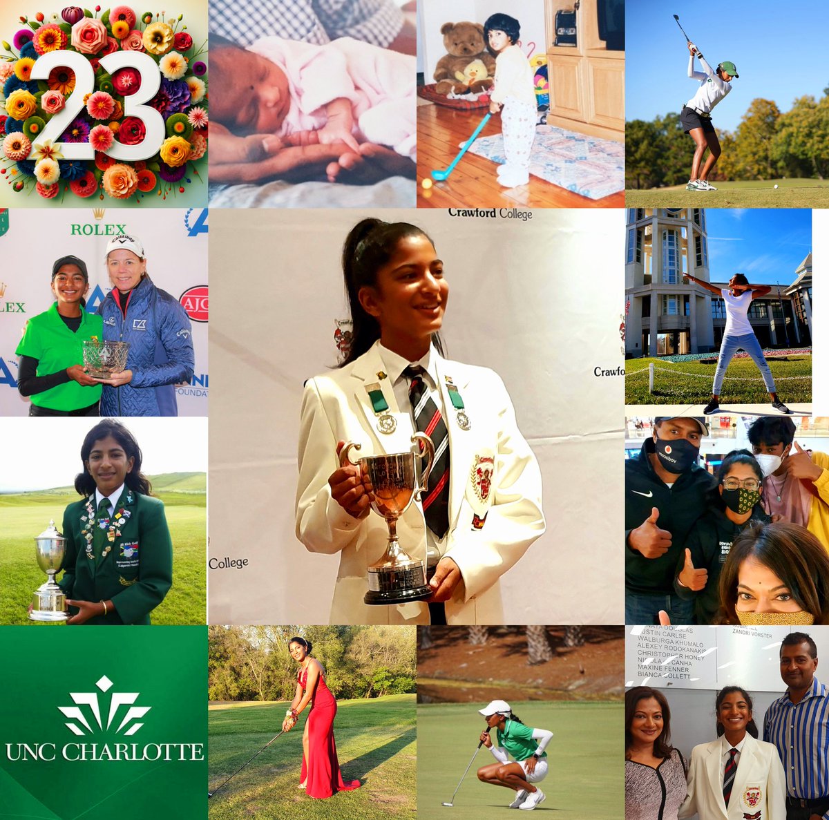 Happy 23rd to #KaiyureeMoodley <a href="/KaiGolfHQ/">Kaiyuree Moodley</a> my first born, my #FreedomDay baby.

Born at 2.1kg, this dynamite proved that anything is possible, including a golf scholarship in 🇺🇸

She graduates from #TheUniversityOfNorthCarolina #Charlotte in two weeks.

<a href="/unccharlotte/">UNC Charlotte</a>