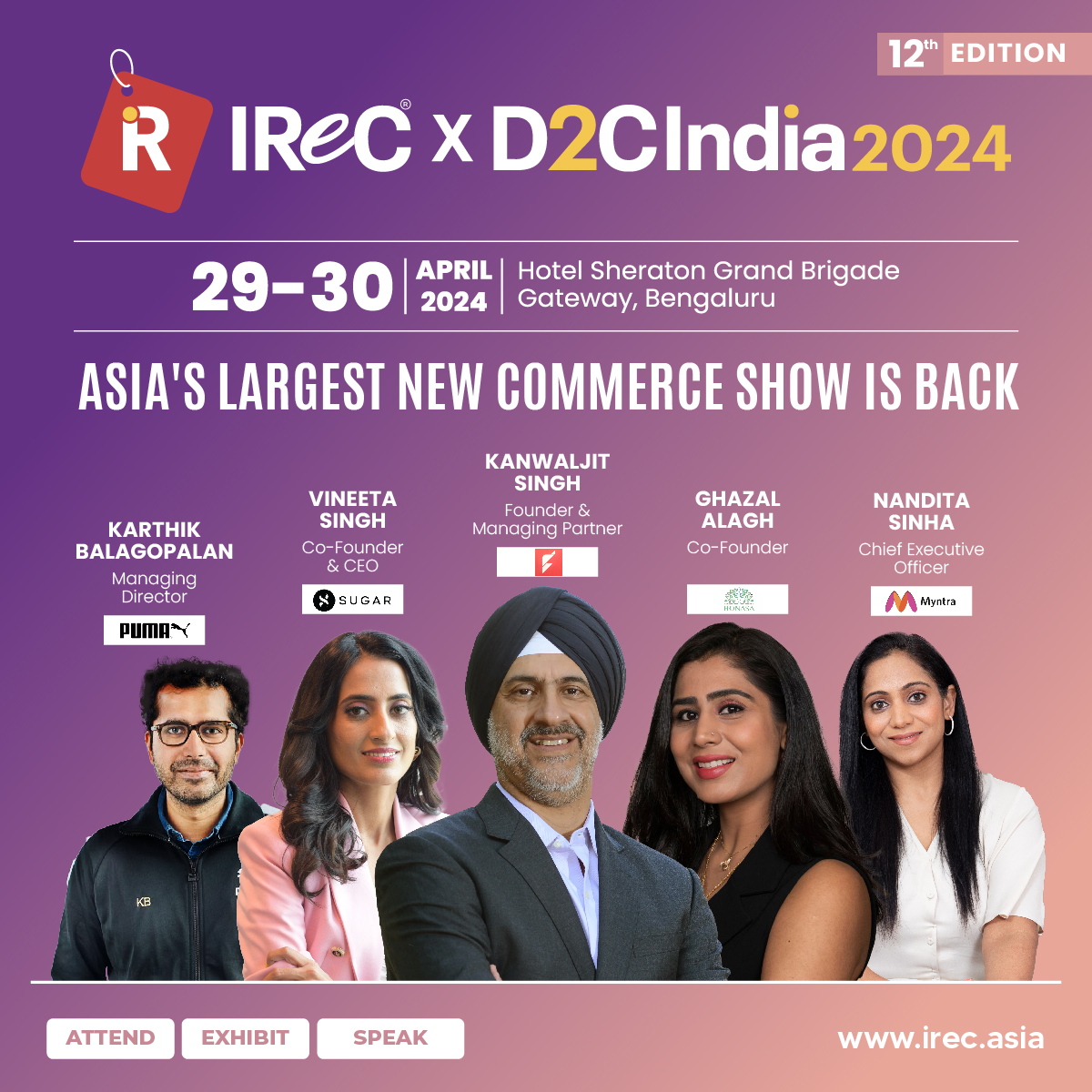 🌟 Join us at India's Largest New Commerce Show @Indian_Retailer on April 29-30 in Bengaluru! 🗓️

Register now and be part of the retail revolution! 🌐✨ irec.asia/bengaluru/

#RetailConference #Ecommerce #Retail #Bengaluru #India #IReC #ecom #networking