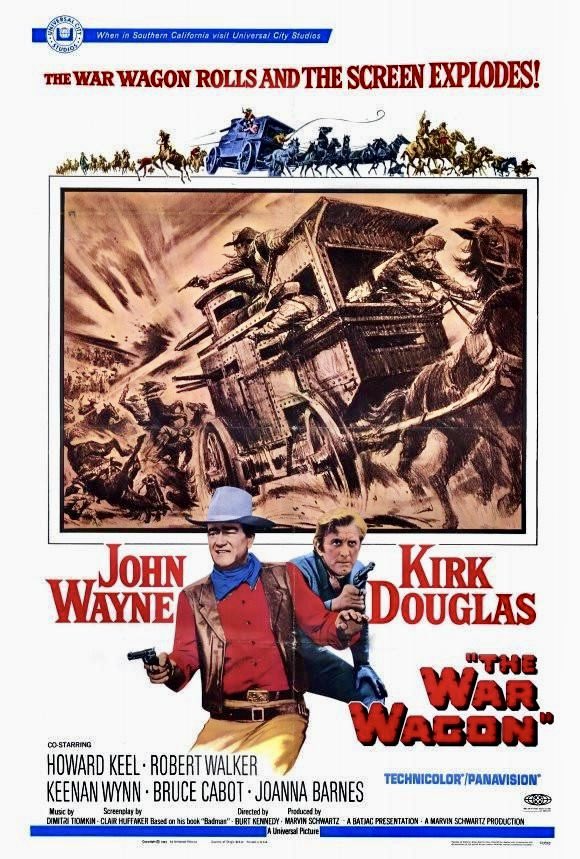 LoveOldMoviez's tweet photo. #WarWagon (1967) is based on a 1957 novel by Clair Huffaker. He said he had written the novel in 10 days but spent three months writing the screenplay. It was the third and final teaming of #JohnWayne & Kirk Douglas. https://t.co/6JQRe3dmLz
