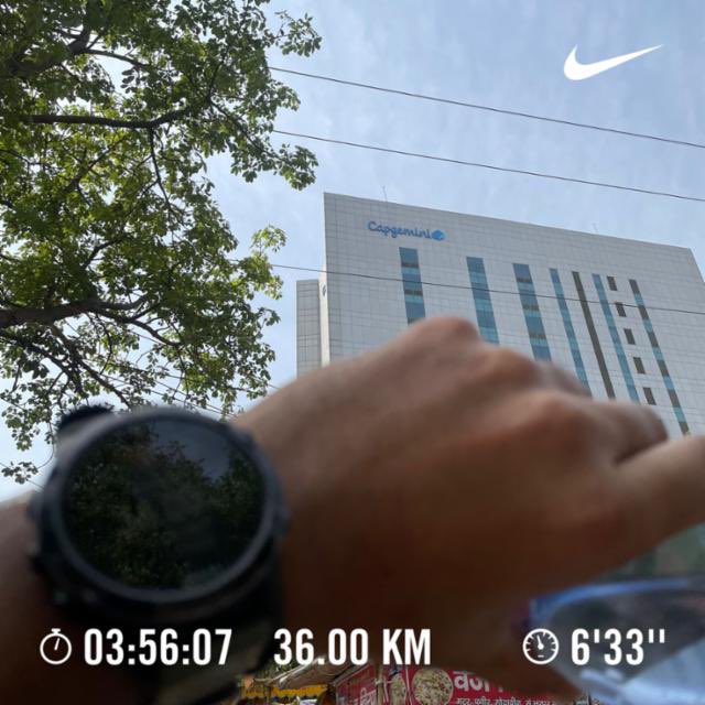 Ran 36.00 kilometres with Nike⁠ Run Club RunStreakDay3285 of #runningstreak #h_art Day1 of #100daysofrunningchallenge2024 #HDOR #100daysofrunning #run #running #nrc #garmin #beatyesterday #delhitogurgaon #hometooffice #hometoofficerun #20240427 #202404 #2024 #capgemini