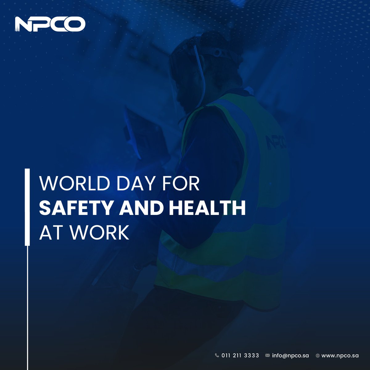 At #NPCO, we are committed to implementing occupational safety, security and risk management standards to ensure a safe and healthy working environment for all our employees.

#WorldWHSDay2024 #اليوم_العالمي_للصحة_والسلامة_المهنية
