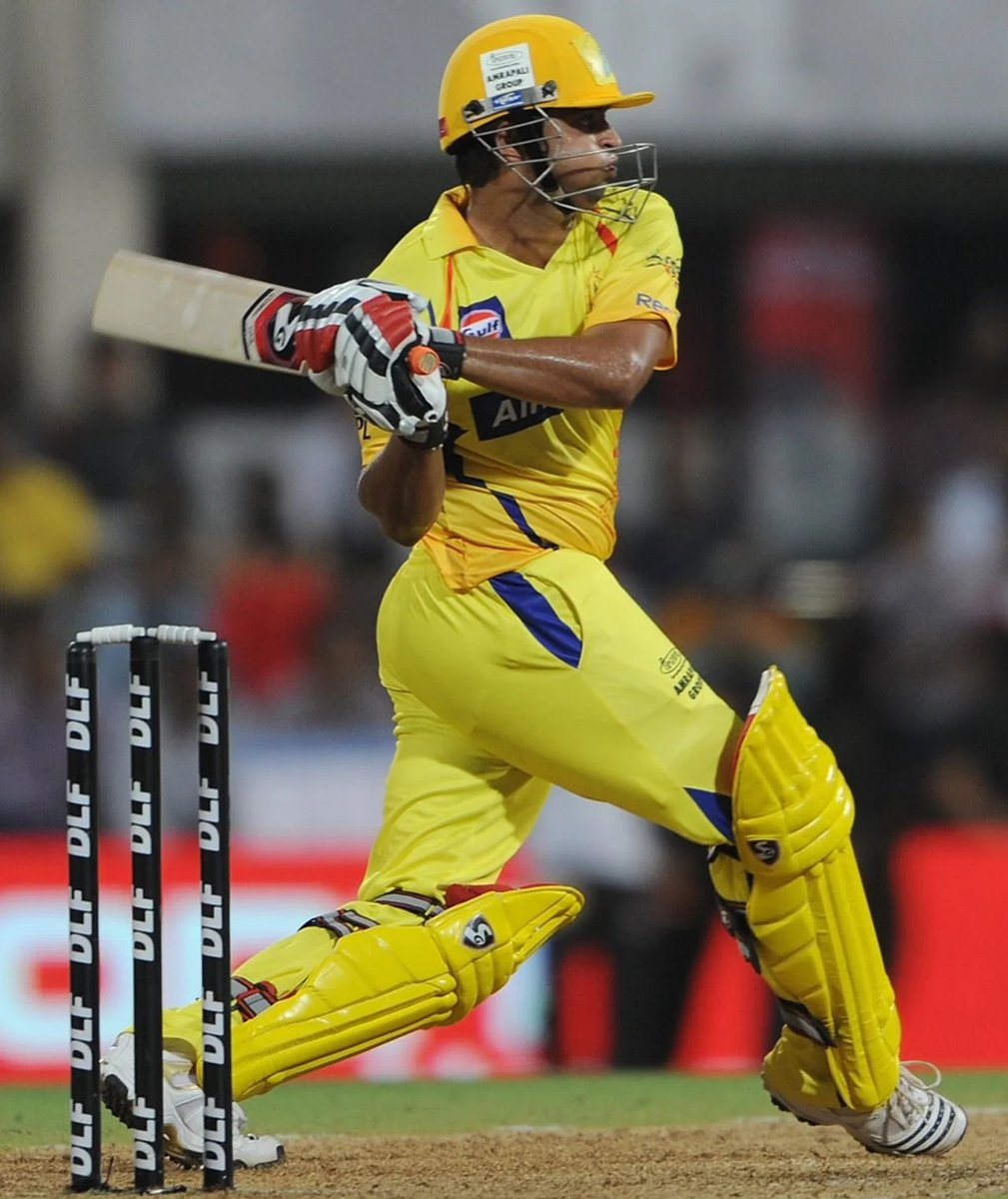 On This Day 2011, Suresh Raina scored 34* (25) vs PWI, coming in to bat with 62 still needed & helping CSK to an easy 8 wicket win He was involved in a 65 run stand for the 3rd wicket to seal the chase & comeback strongly into form @ImRaina 💛