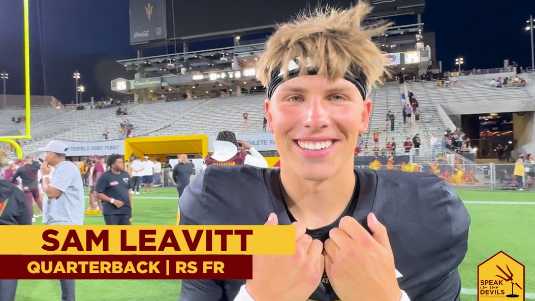 ASU QB Sam Leavitt discusses his spring performance, throwing on a windy night, the rapport with Jordyn Tyson, and more. WATCH: youtu.be/fsgJDIHpH6M