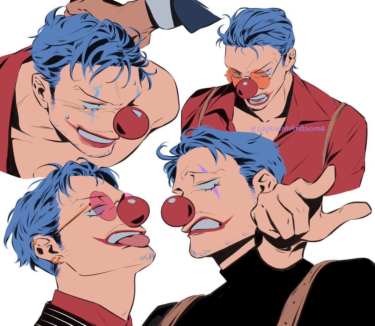 captainh4ndsome's tweet photo. Short hair Buggy (I know I know) here to collect all of your Berry 😔🫴 💵
#ONEPIECE #buggy https://t.co/14OwRFa9md