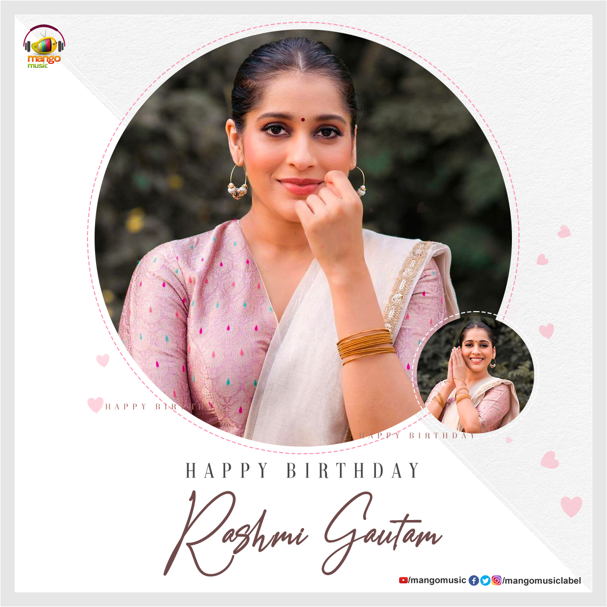 Wishing a very happy birthday to the lovely actress and vibrant host @rashmigautam27! 🎉 May your year ahead be filled with joy and success! 💖🎁 #HappyBirthdayRashmiGautham #HBDRashmiGautam