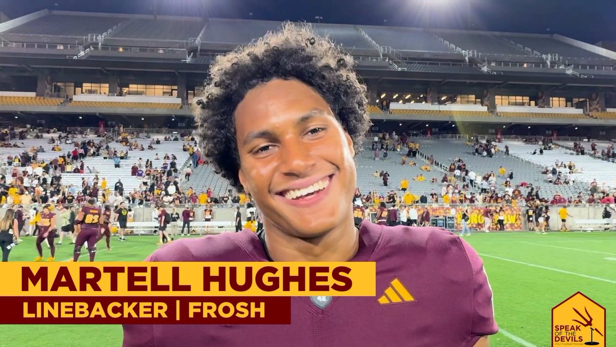 ASU LB <a href="/martellhughes/">Martell Hughes</a> discusses his spring showing, making the move from safety, fit in the defense, life in Tempe, and more.

WATCH: youtu.be/diPud5-Lw2E