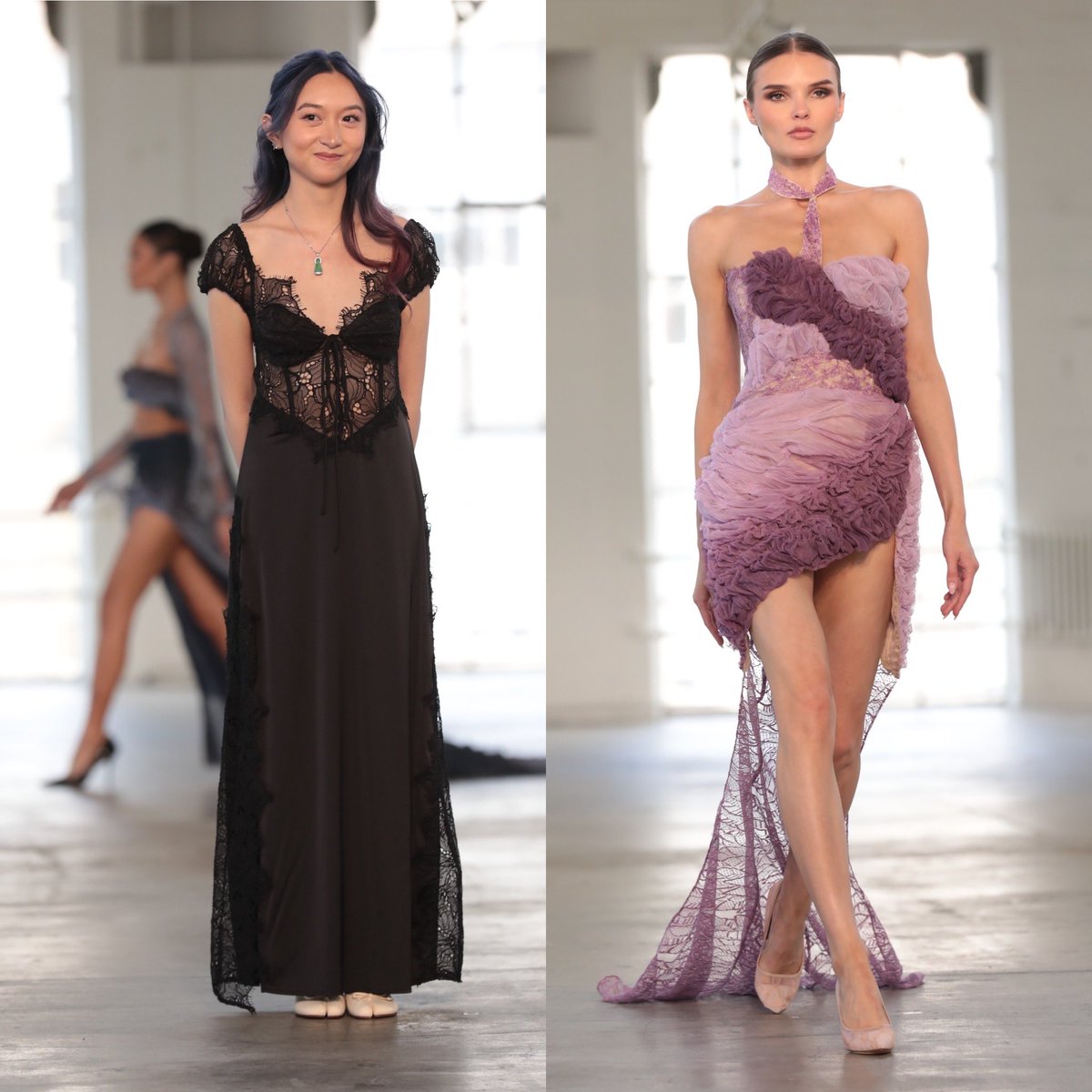 FIDM DEBUT 2024 Collections 📸 In PHOTOS ➡️ Designer & @FIDM Advanced Fashion Design Program graduate Tiana Nguyen Mai ⭐️ Collection: “Serene” using lace from @Solstiss 🇫🇷 📸: @_abimages @alexberliner #fidmdebut