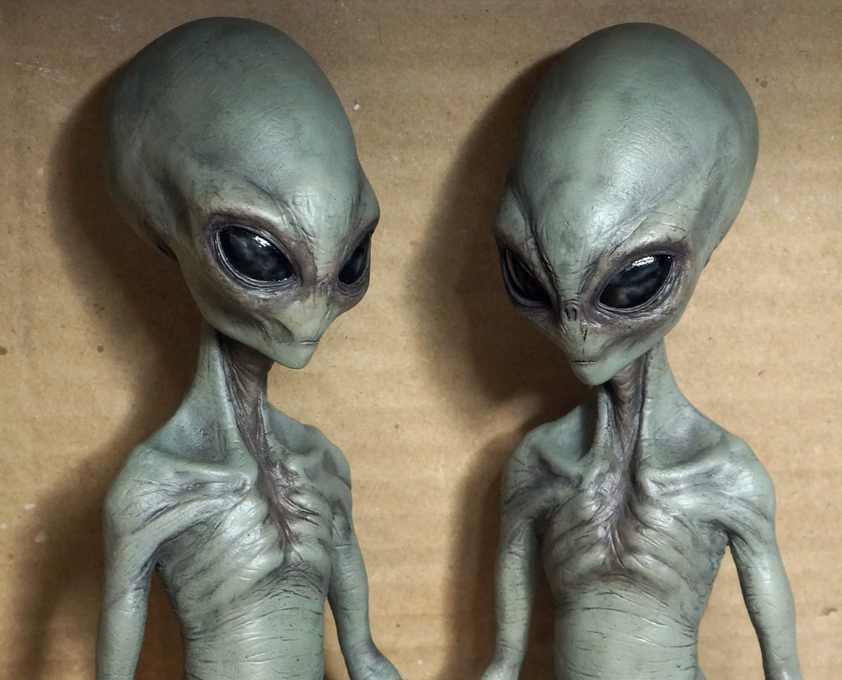 DinoModels1's tweet photo. Buy a #roswell #Gray #Alien #sculpture, 1/6 scale, 9.3  inch tall, Casted in 1 single urethane #resin piece. 100% made by hand. Unpainted/painted casts are available to purchase through my Etsy shop, link in my BIO or in the tweet below

#UAPx
#UFOx  #ovni #AlienDay https://t.co/PugQ78KJD5