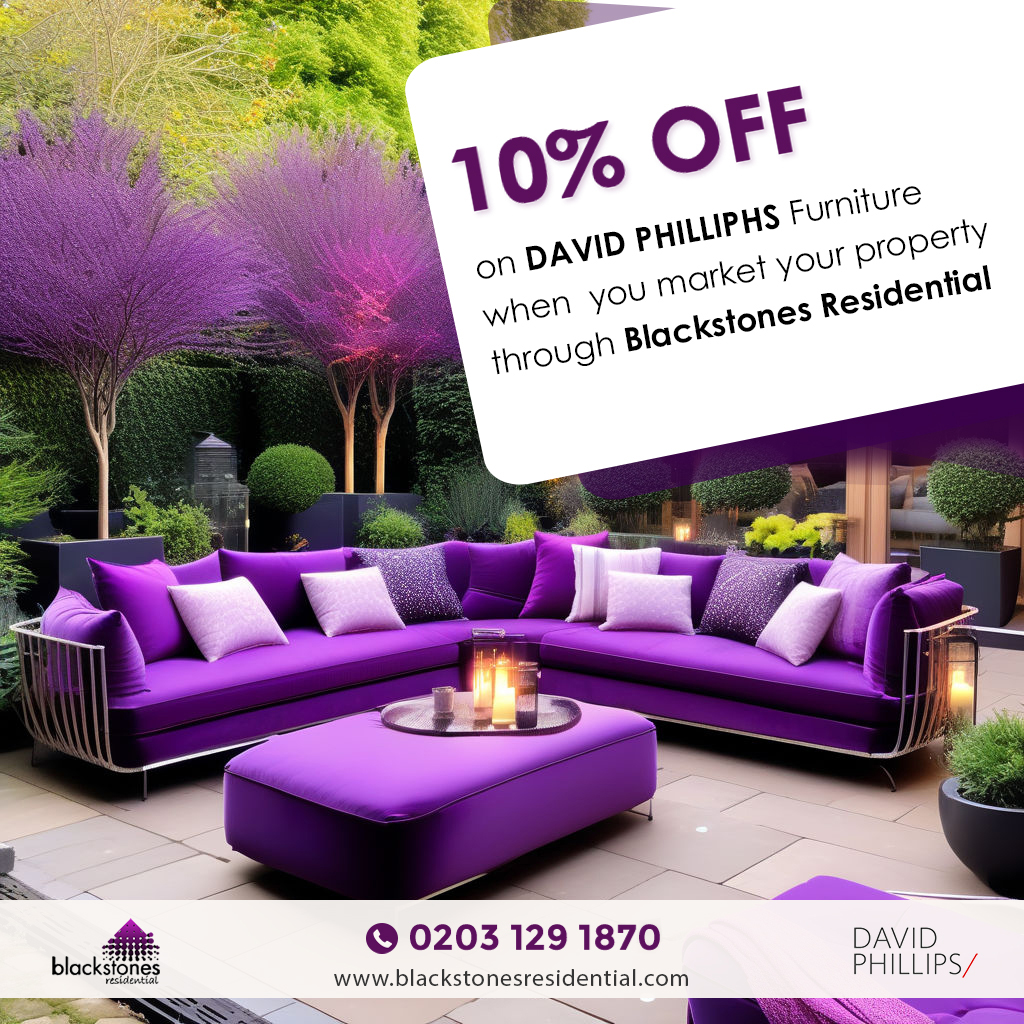 10% off on David Phillips furniture when you market your property through Blackstones Residential.

#propertyexperts #Interiors #londonproperty 
#PropertyStaging #HomeStaging #ShowHomes #InteriorDesign #londonhomes #house #realestate #lifestyle #newhomes

blackstonesresidential.com