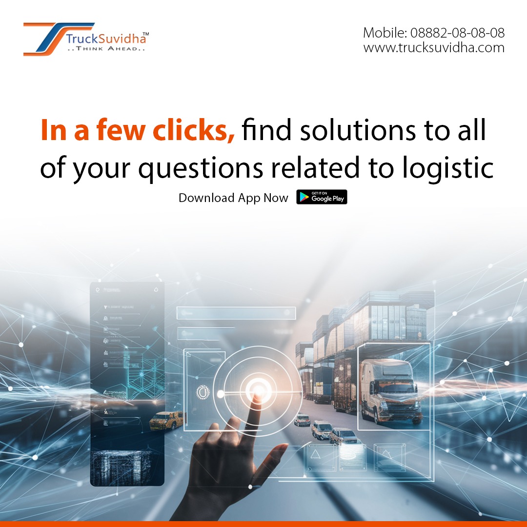Transform logistics with Truck Suvidha! Simplify transportation and optimize supply chains seamlessly. 

For more details check - trucksuvidha.com
Contact us - 8882-08-08-08

#TransportationManagement #LogisticsSolution #SupplyChainManagement #EfficientShipping