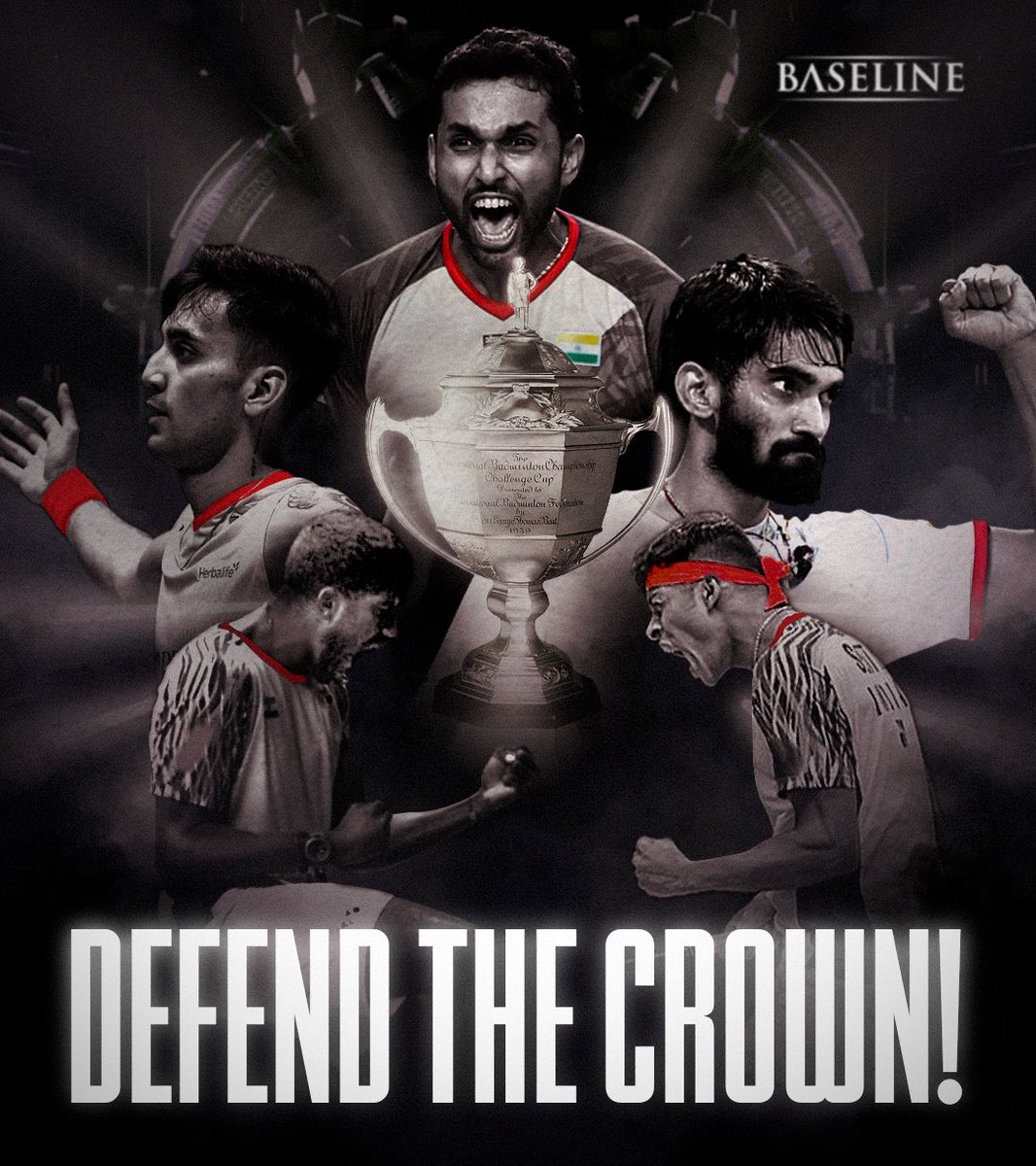 Wishing the Indian Thomas Cup team the very best as they gear up to defend the crown! Let's create another epic chapter in the Thomas Crown Affair! Come on, India 🇮🇳 #TeamBaseline #Badminton